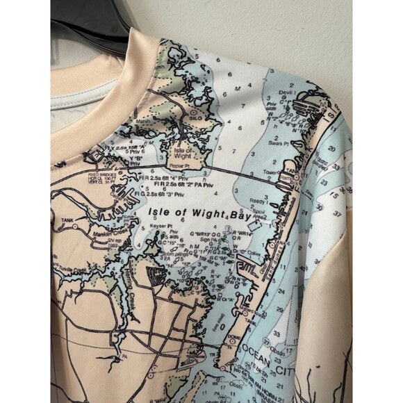 TOP DECK GEAR OCEAN CITY & CHINCOTEAGUE BAY LS TEE LARGE NWT - Picture 3 of 8